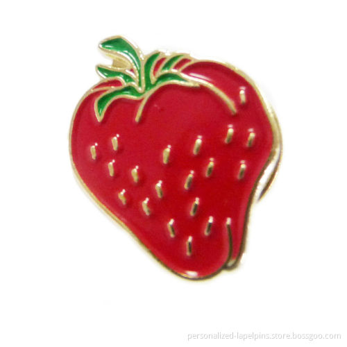 Cute Berry Shape Metal Personalized Lapel Pins With Epoxy Lacquered Colors